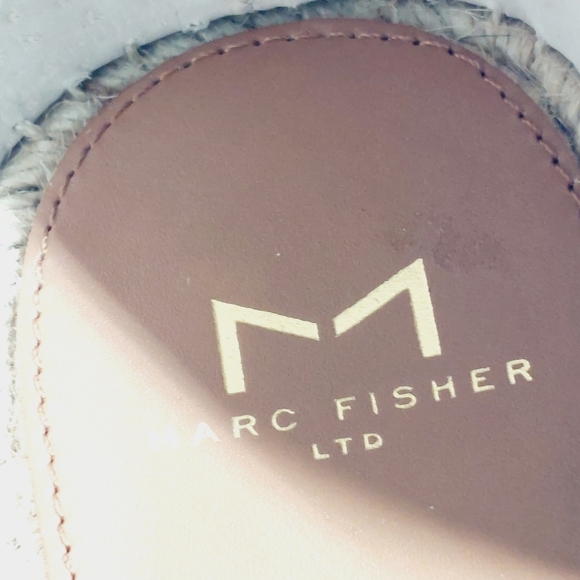 New Marc Fisher Mladalyn Leather/Suede Patform Espadrille Wedge Sandals D247 - Picture 10 of 14